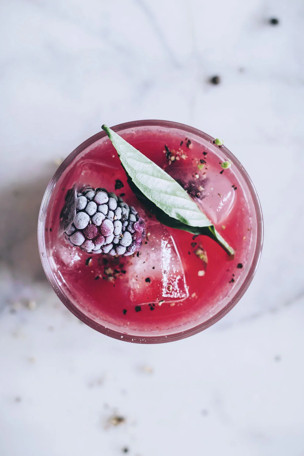 Professional food photography of Blackberry Pepper Cocktail 2 for Hello Glow by Ana Stanciu - showcasing high-end culinary styling.