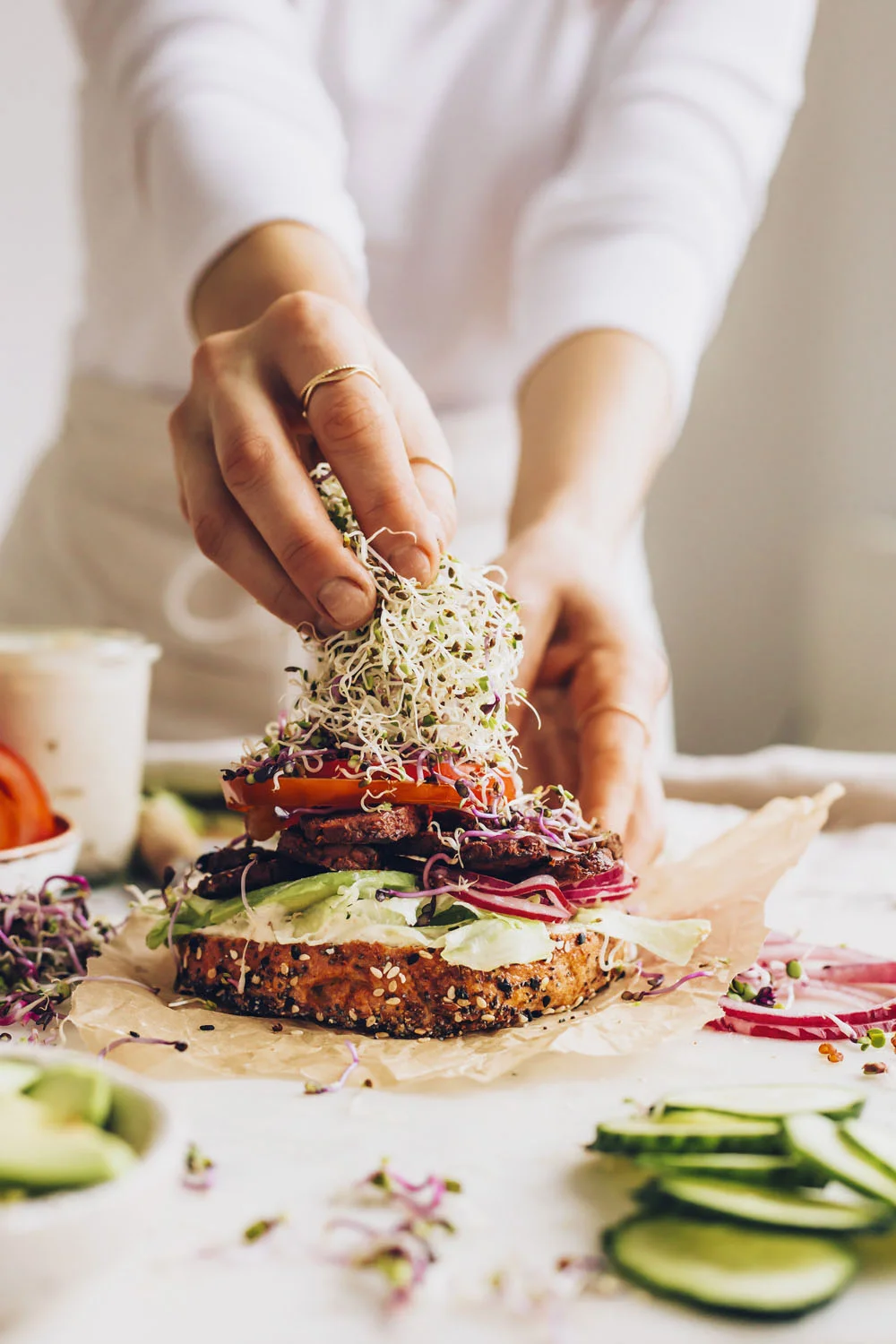 Nutriciously Bagels 2 - Food styling and photography by Ana Stanciu - focusing on textures and natural colors.