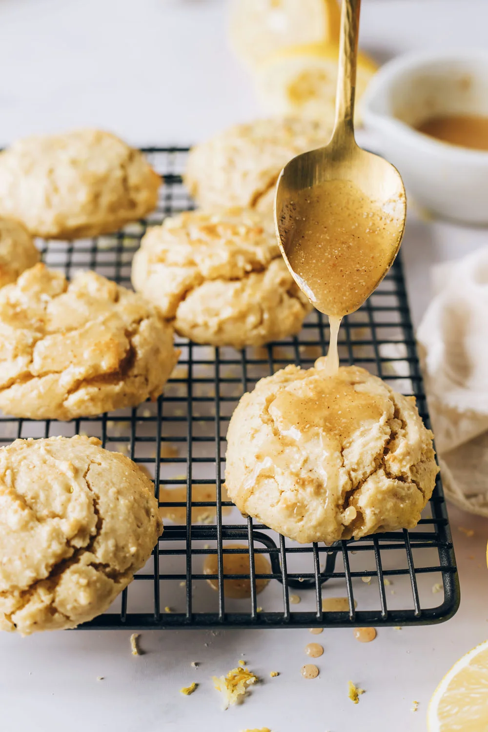 Professional food photography of Lemon Almond Cookies 4 for Nutriciously by Ana Stanciu - showcasing high-end culinary styling.