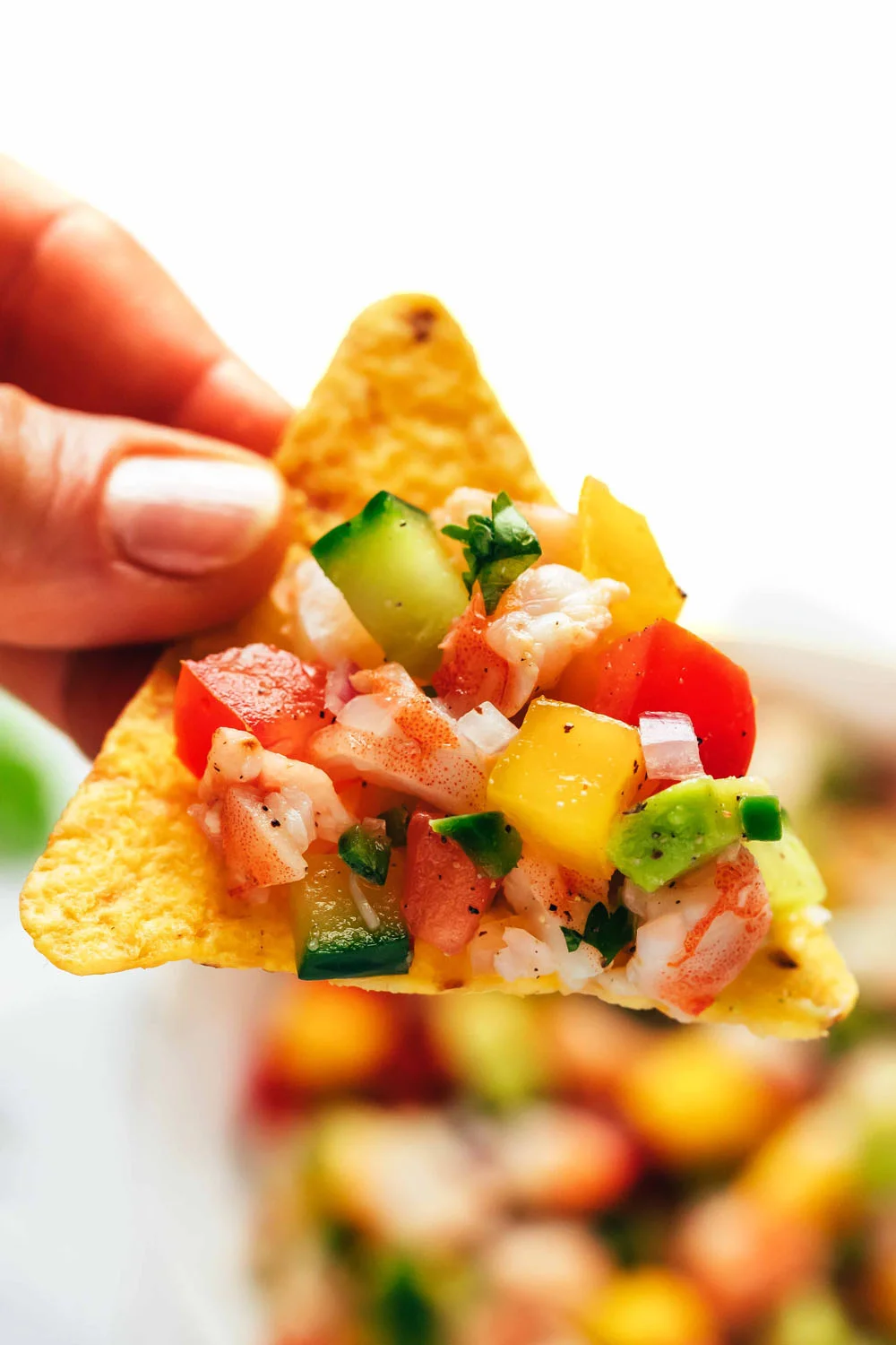 Professional food photography of Shrimp Cheviche 18 for Wholesome Yum by Ana Stanciu - featuring a clean and airy aesthetic.